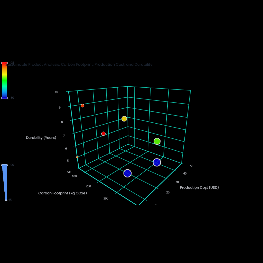 Sustainable Product Analysis: Carbon Footprint, Production Cost, and Durability